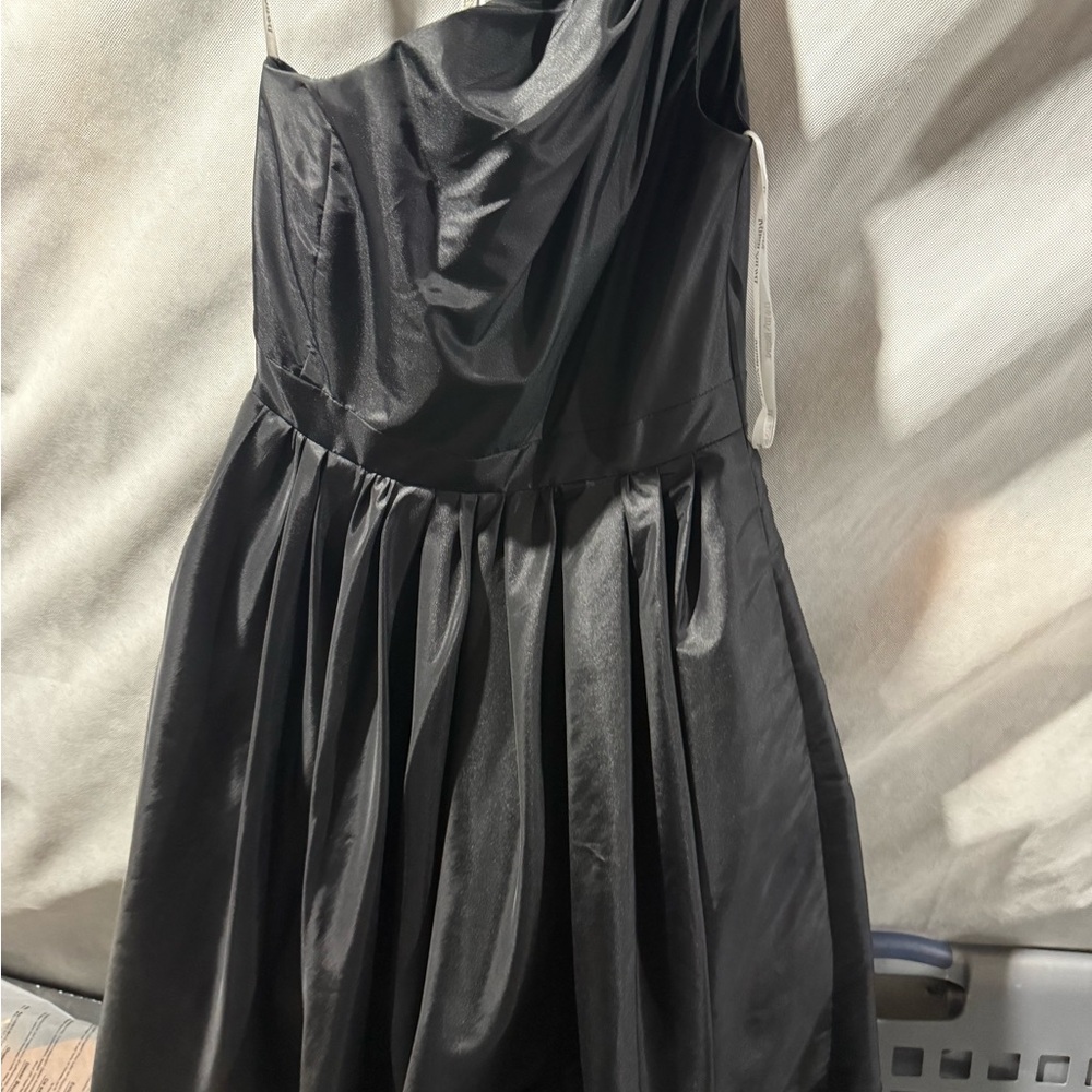 David's Bridal Elegant Black Dress Style #F15409.